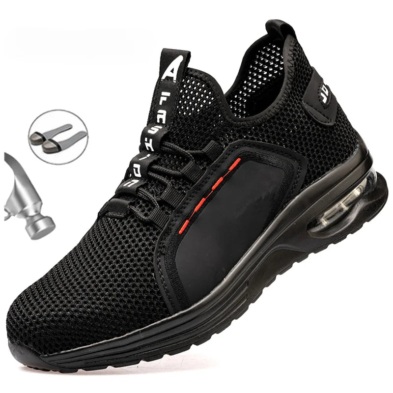 Women Safety Shoes Anti Smash Protective Sneakers