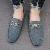 Men Solid Color Big Size Loafers