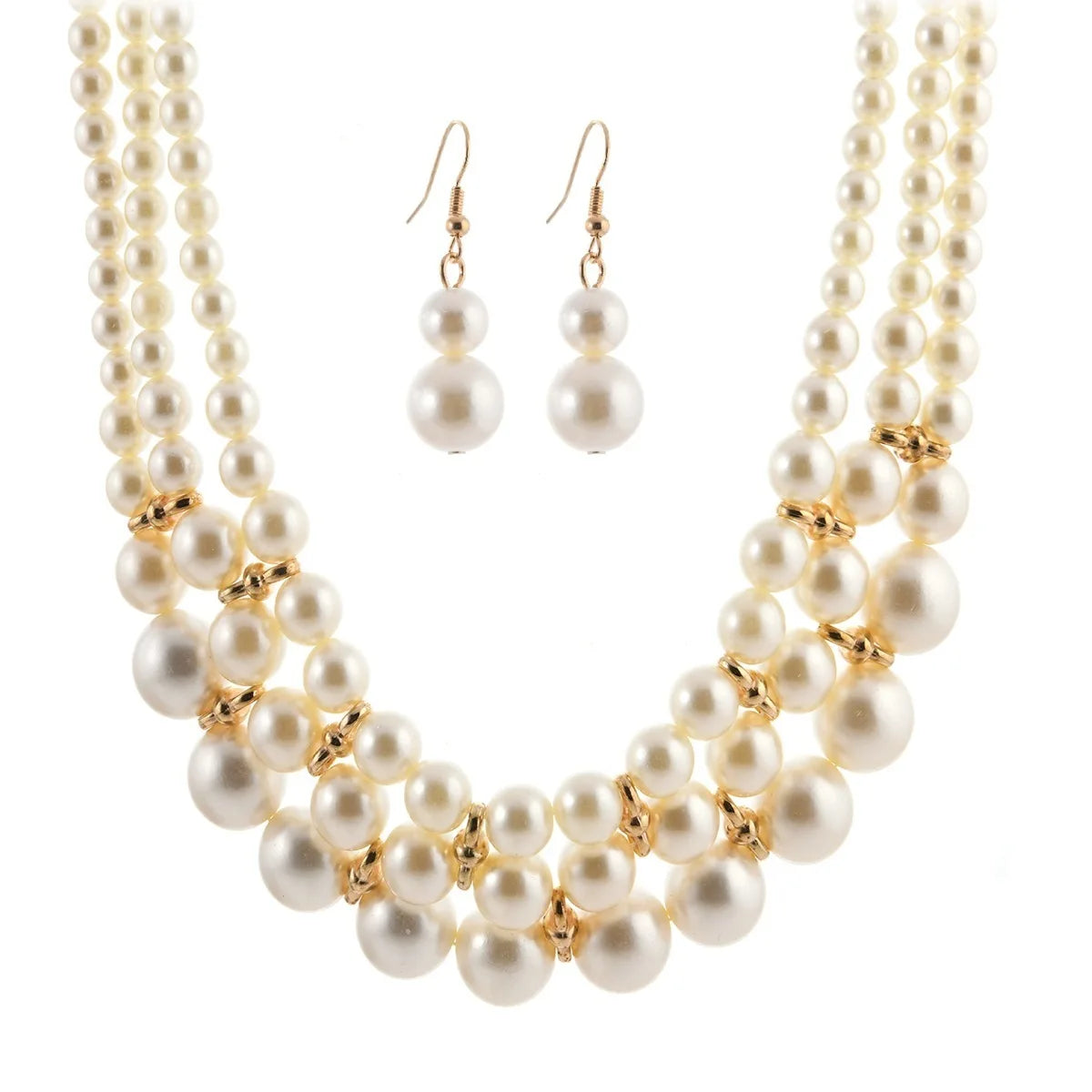 Women’s Pearl Layered Bridal Jewelry Set