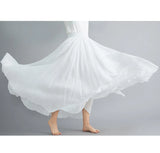 Women Cotton Linen Maxi Skirt