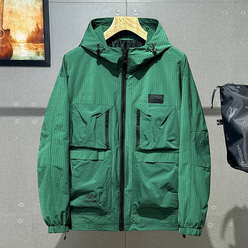 Men's Plus Size Workwear Jacket with Hood