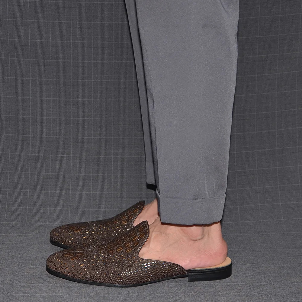 Men’s Crocodile Leather Mules