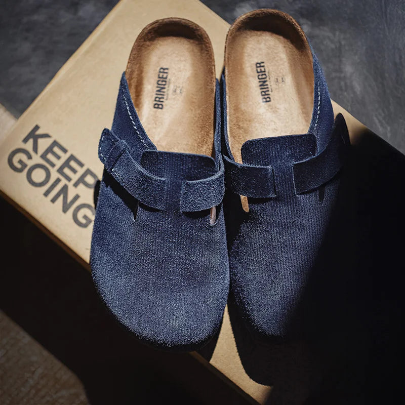 Men Blue Mule Shoes