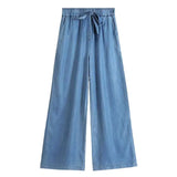 Women Vintage Wide Leg High Waist Jeans