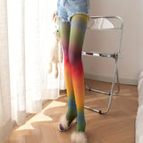 Women Colorblock Pantyhose