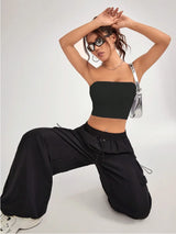 Y2K Solid Crop Tank
