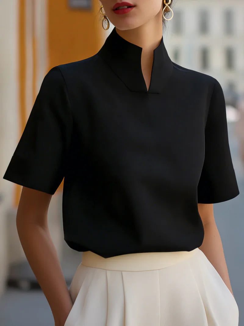 Grace Split Neck Office Blouse
