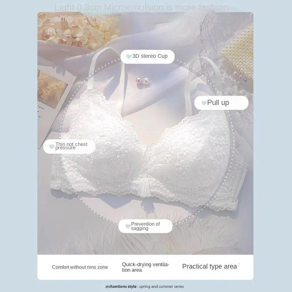 Women Vintage Lift Bra Set
