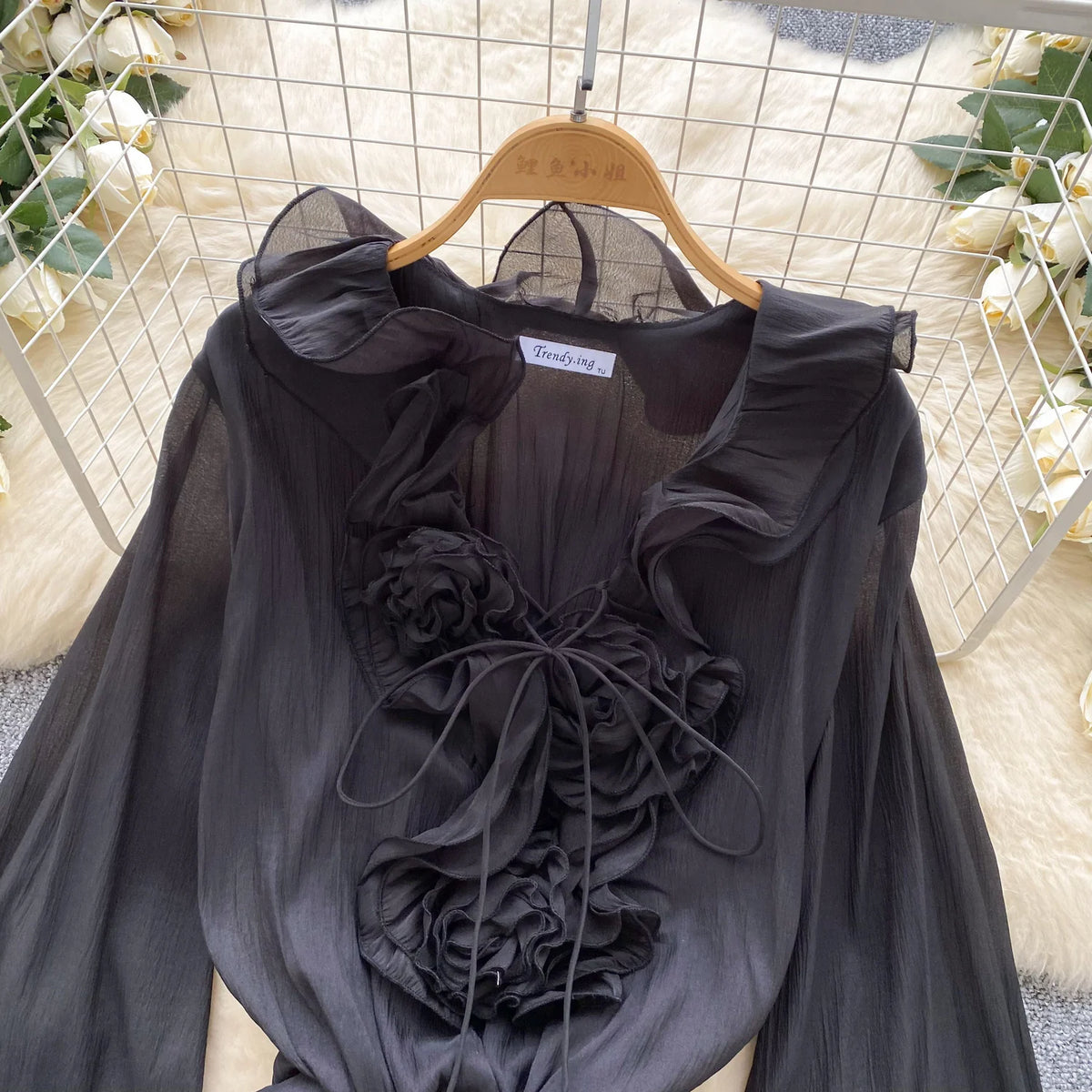 Women's Floral Chiffon Mini Dress