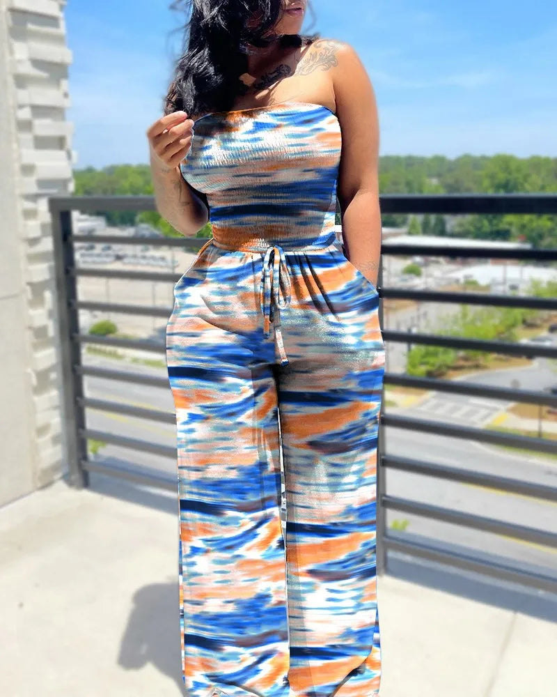 DotBella™ – Polka Dot Off Shoulder Jumpsuit (Playful, Retro & Summer-Ready)