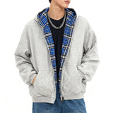 Unisex American Retro Zip Hoodie