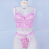 Luxury Floral Lace Bra Set