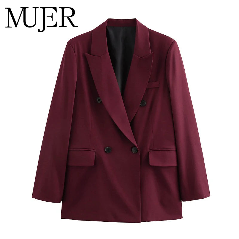 Formico™ – Straight Oversized Office Blazer (Elegant, Tailored Vintage)
