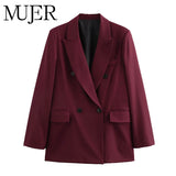Formico™ – Straight Oversized Office Blazer (Elegant, Tailored Vintage)