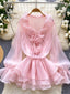 Women's Floral Chiffon Mini Dress
