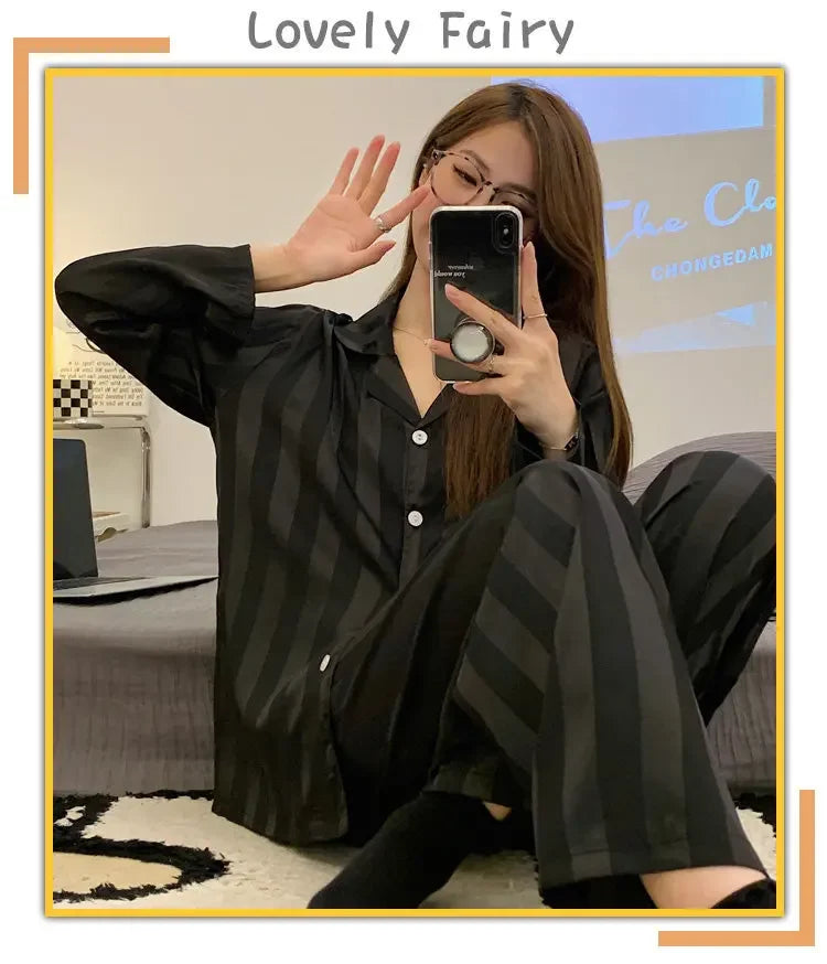 Women's Satin Pajama Set
