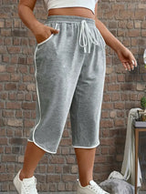 Women's Plus Size 3/4 Pants – Stretchy Casual