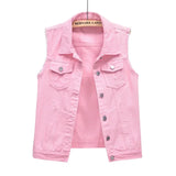 Elegant Vintage Denim Vest for Women