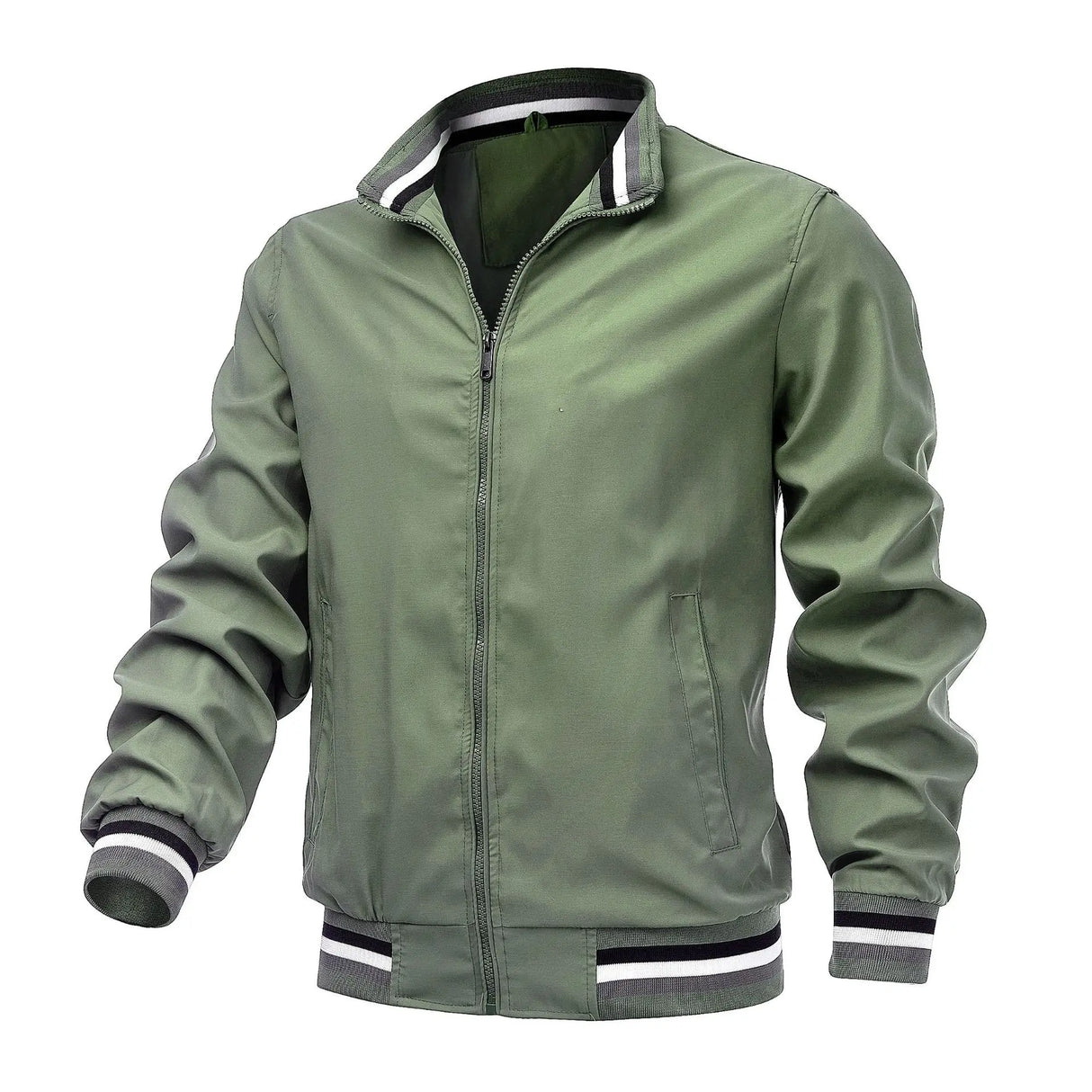 Men’s Solid Color Racing Windbreaker