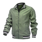 Men’s Solid Color Racing Windbreaker