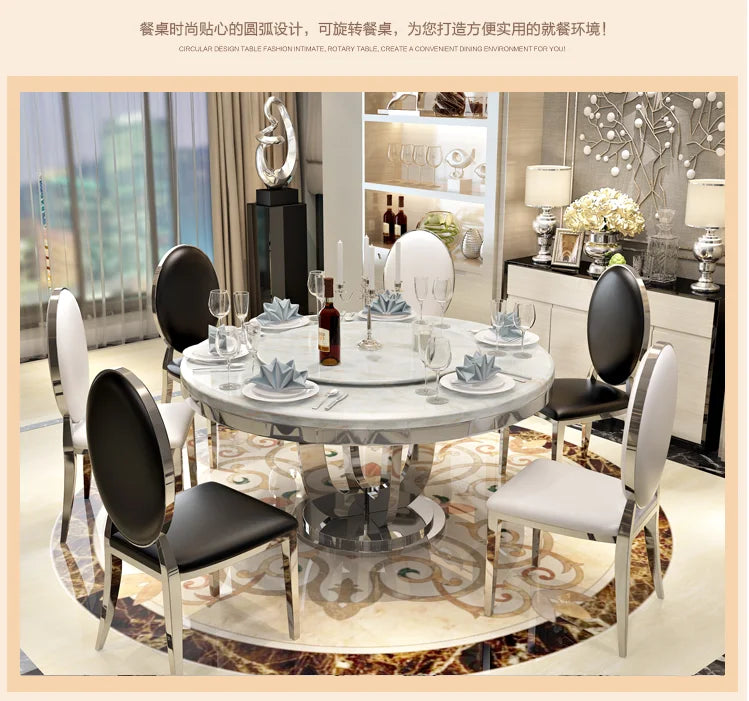Rotating Metal Dining Table