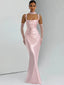 Luxe Satin Halter Evening Gown