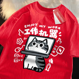 Men Oversize Japanese Print T-Shirt