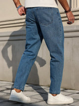 Men's Classic Blue Loose Jeans Plus Size