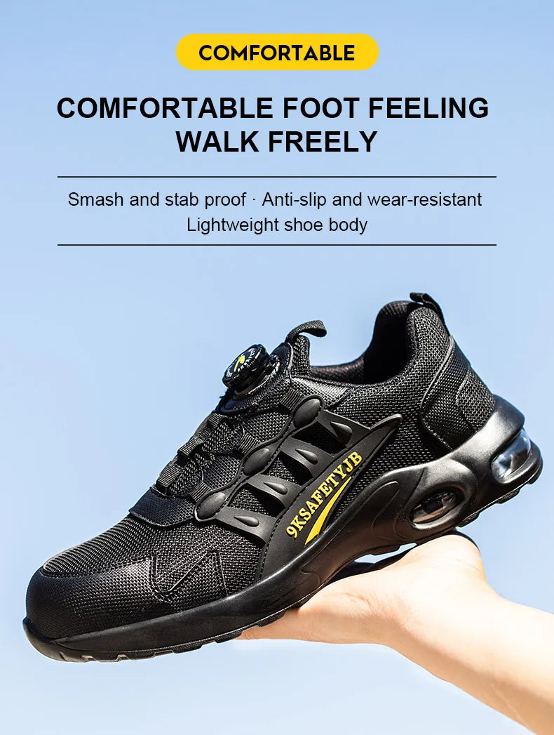 Men Air Cushion Safety Sneakers