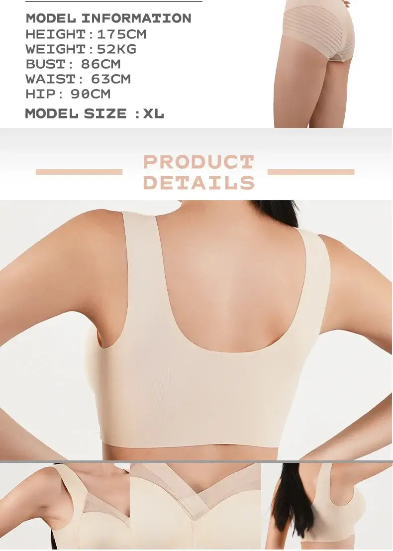 Women Ice Silk Seamless Push Up Bra