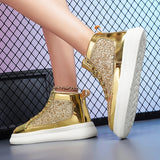 Pink Bling High Top Fashion Skate Shoes