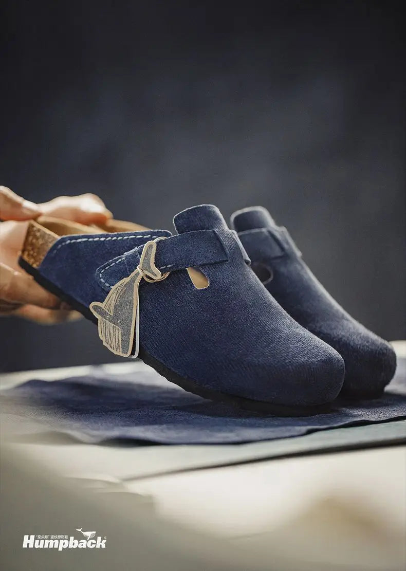 Men Blue Mule Shoes