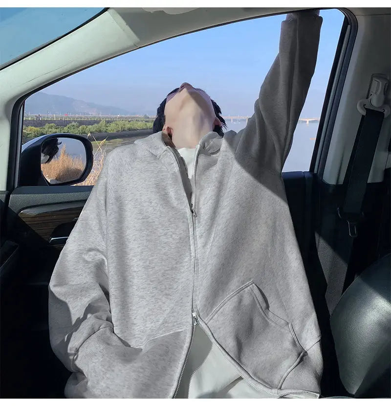 Men's Plus Size Zip Hoodie – Heavy Cotton Blend
