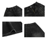FadeMid™ – Black Retro Loose Shorts (High Waist, Y2K Mid-Length)