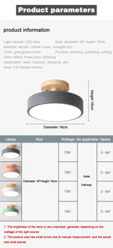 Nordic Wooden Ceiling Lamp