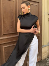 Midnight Luxe Satin Maxi Dress
