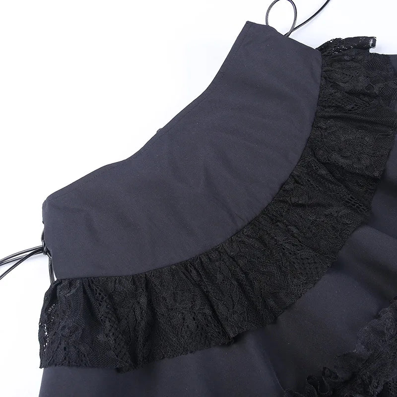 Women Zipper Gothic Mini Skirt