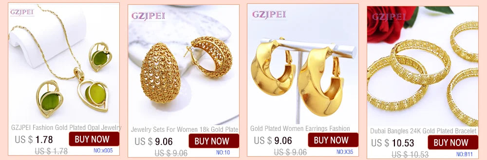 Dubai 18K Gold Plated Jewelry Set