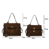 Frosted Leather Shoulder Bag