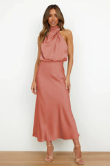 Women's Silk Satin Evening Dress
