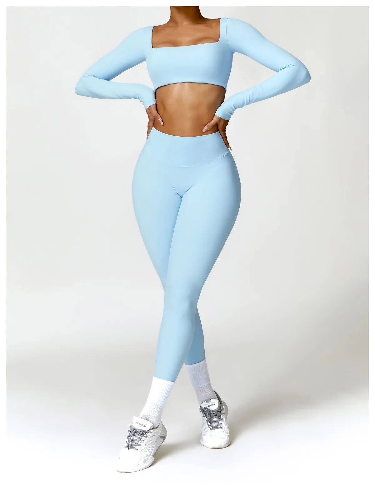 Women's Long Sleeve Yoga Shirt – Gym Push-Up Fitness Top