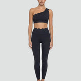 Blush One-Shoulder Yoga Set