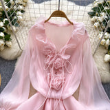 Women's Floral Chiffon Mini Dress
