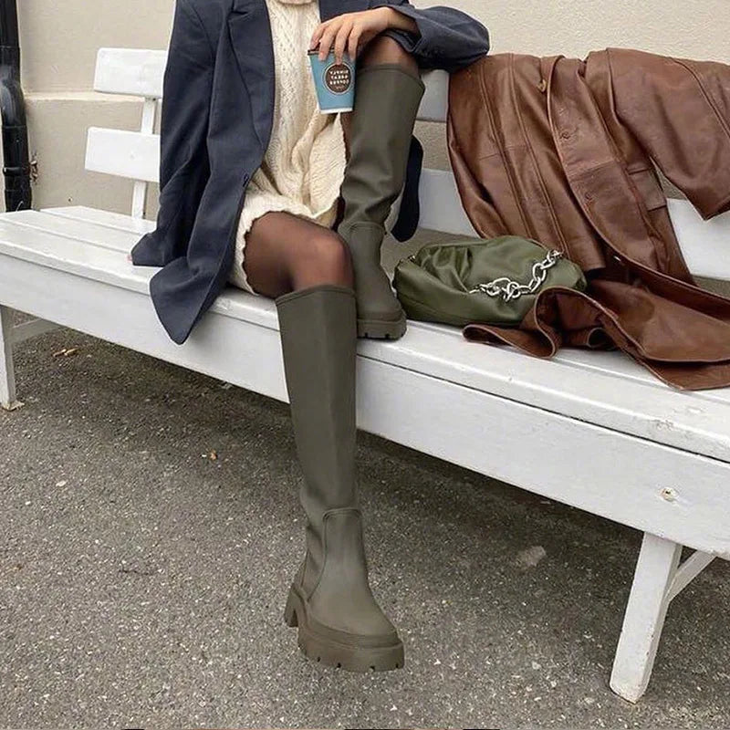 Women Punk Boots – 2025 Knee-High