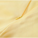 Golden Satin Backless Evening Gown