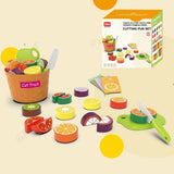 Kids Pretend Play Kitchen Food Basket Set