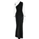 Luxe One-Shoulder Satin Gown