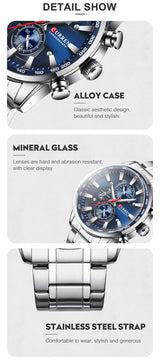 CURREN Luxury Men’s Quartz Chronograph Watch
