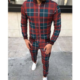 Men's Checkered Sports Tracksuit