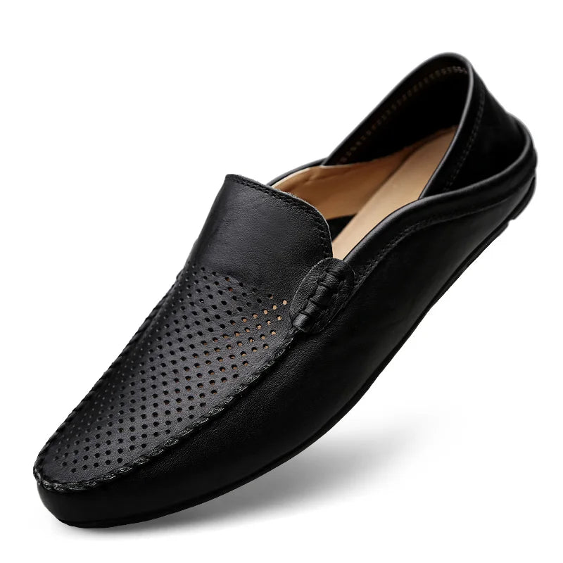 Men Italian Style Leather Moccasins